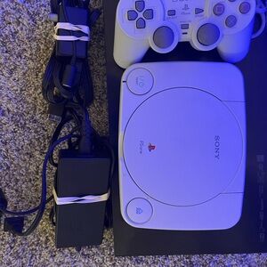 Sony PlayStation Console with White Controller